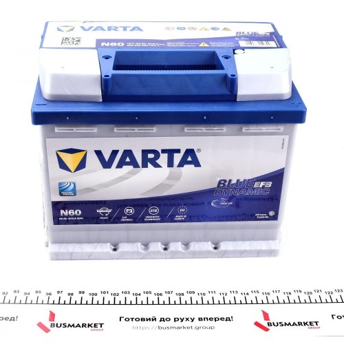 Аккумуляторная батарея 60Ah/640A (242x175x190/+R/B13) (Start-Stop EFB) Blue Dynamic N60